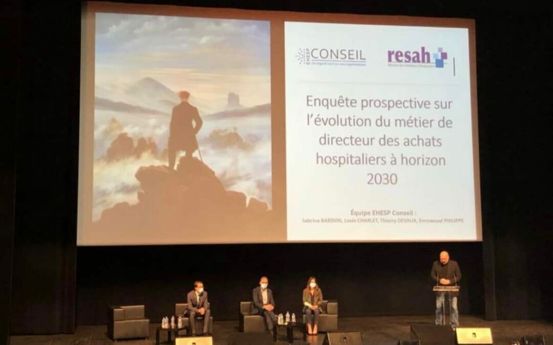 Présentation d’un rapport lors des journées de l’achat hospitalier